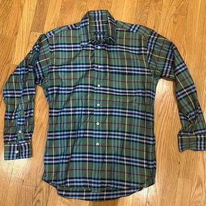 Burberry London Green Striped Shirt